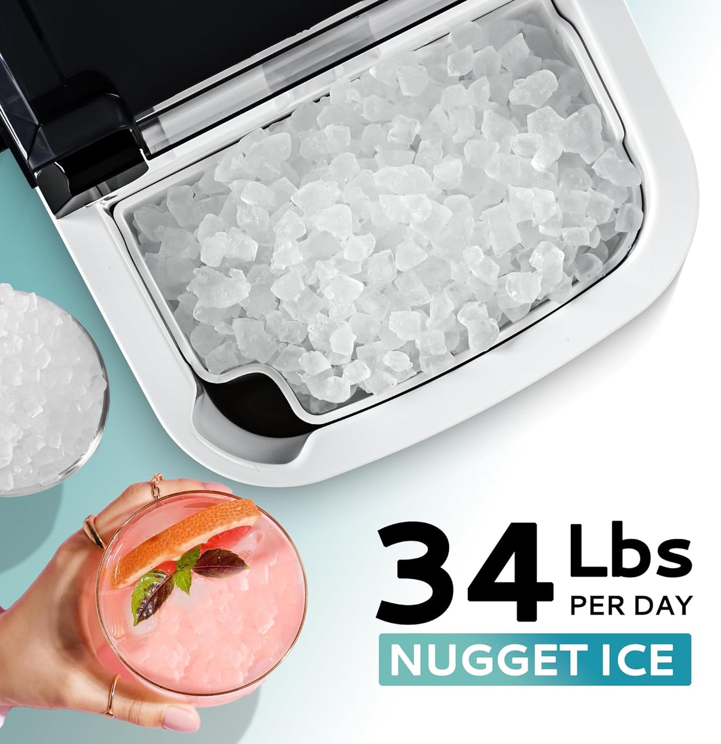 ⭐️Ice Maker Countertop with Handle, for Home/Party/RV/Camping