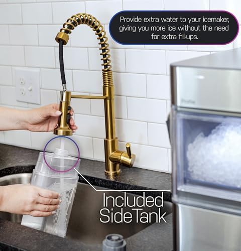 Ice Maker with 1 Gallon Tank, Stainless Steel