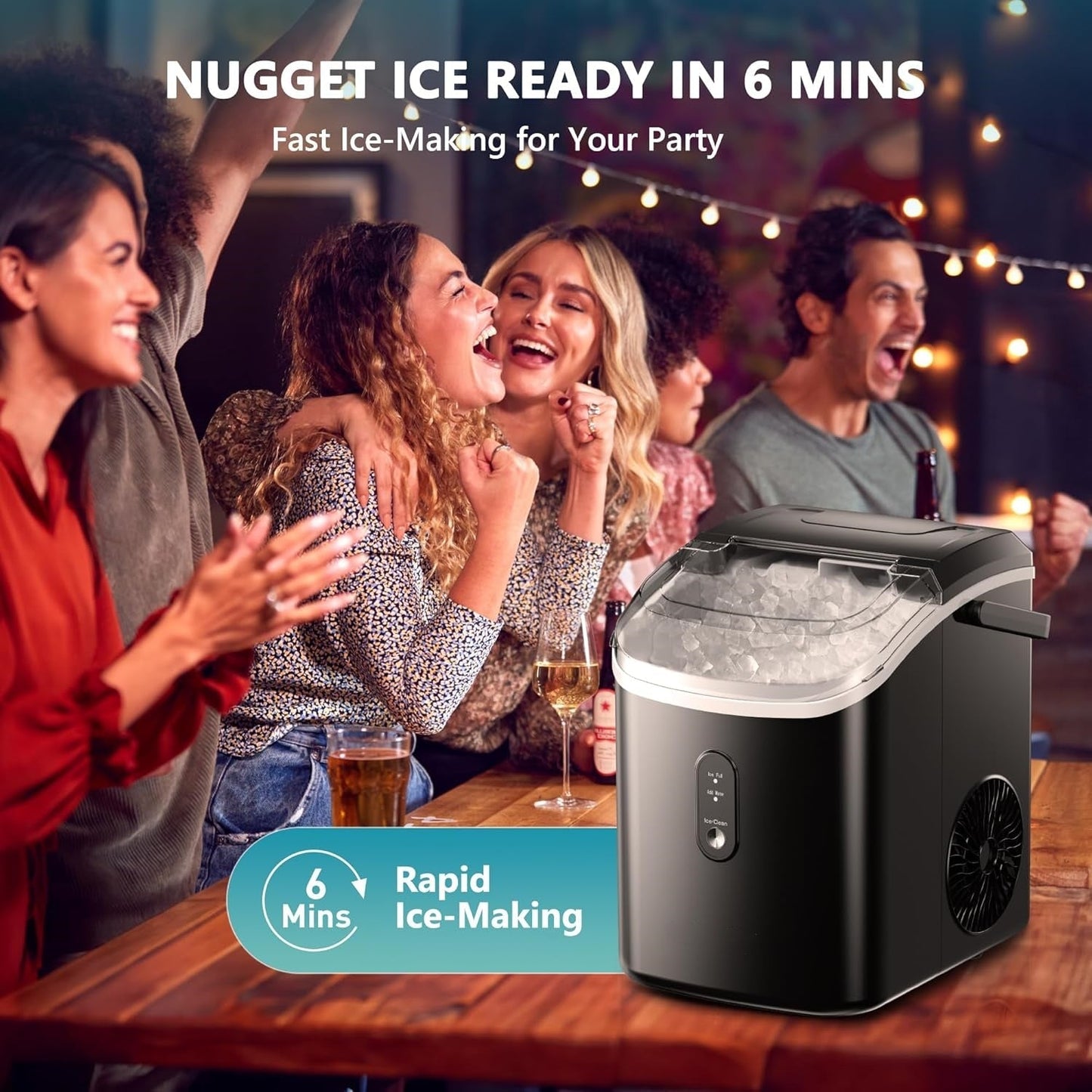 ⭐️Ice Maker Countertop with Handle,  for Home/Party/RV/Camping