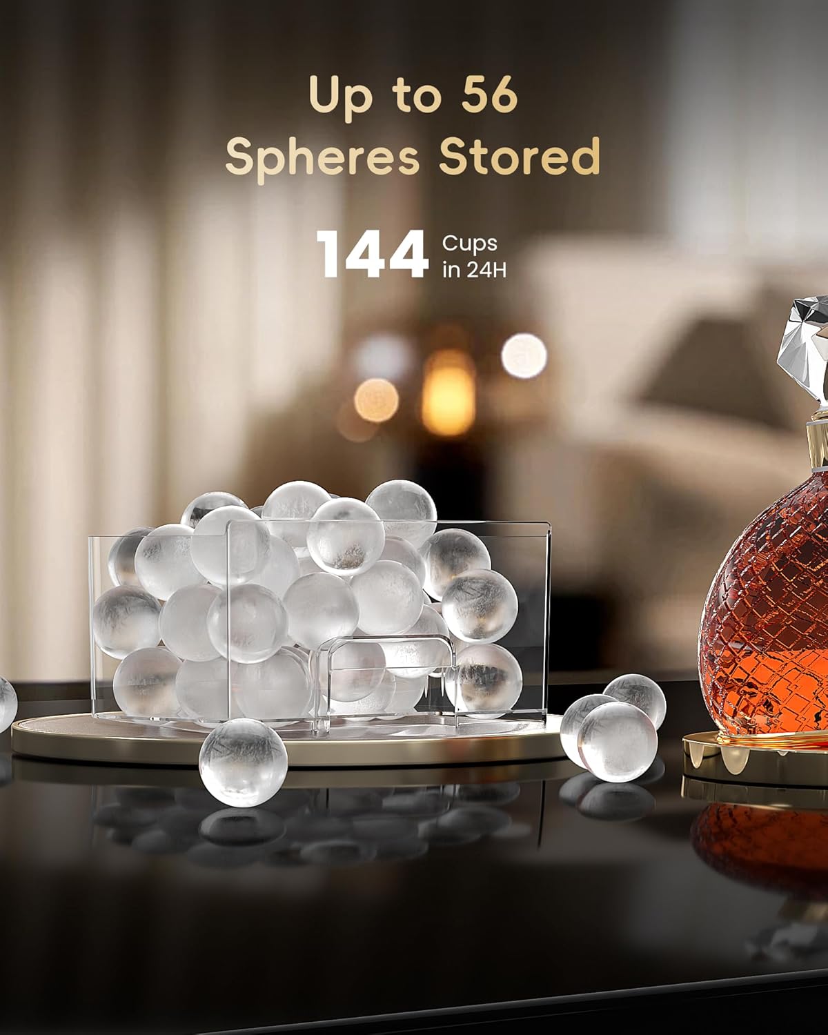 Clear Ice Ball Maker, Whiskey Ice in Just 40 Minutes