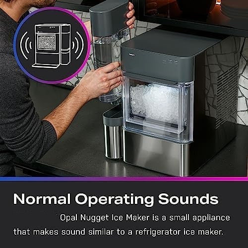 Ice Maker with 1 Gallon Tank, Stainless Steel