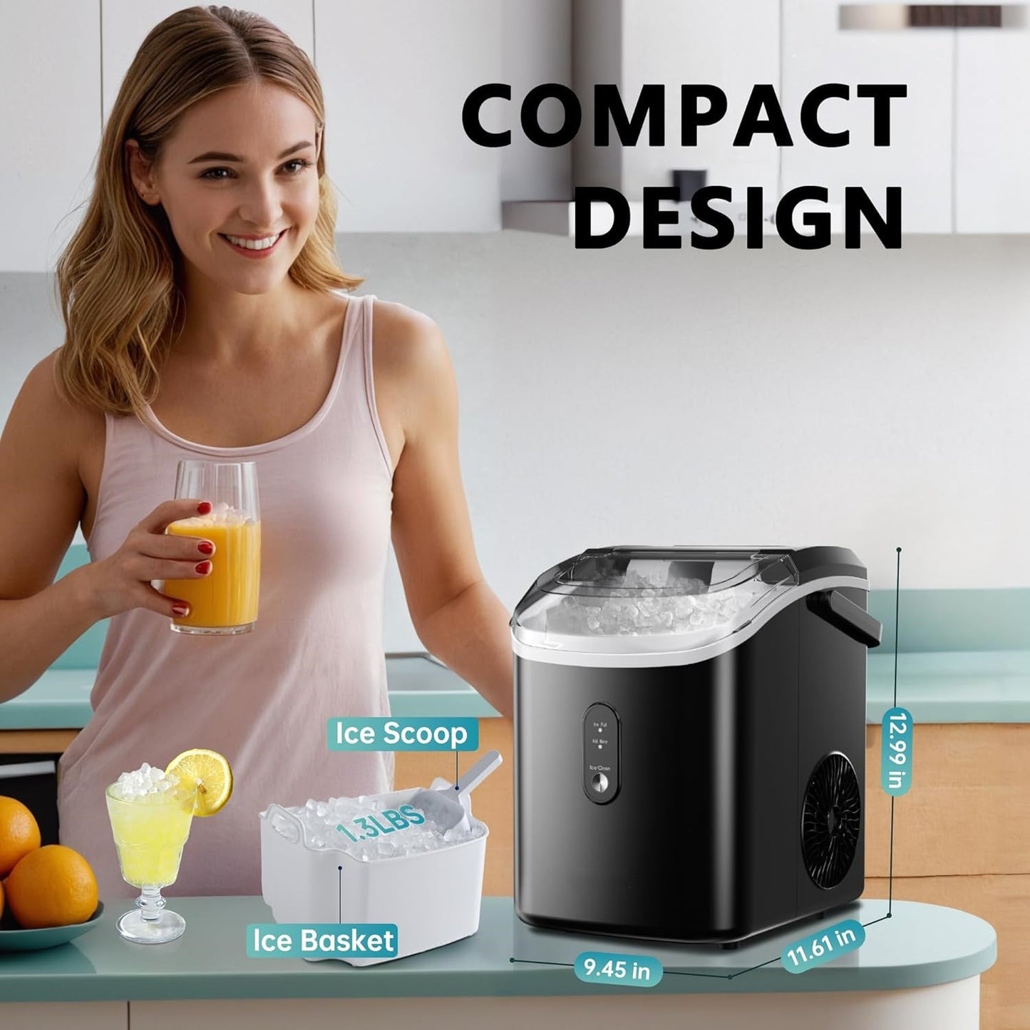 ⭐️Ice Maker Countertop with Handle,  for Home/Party/RV/Camping